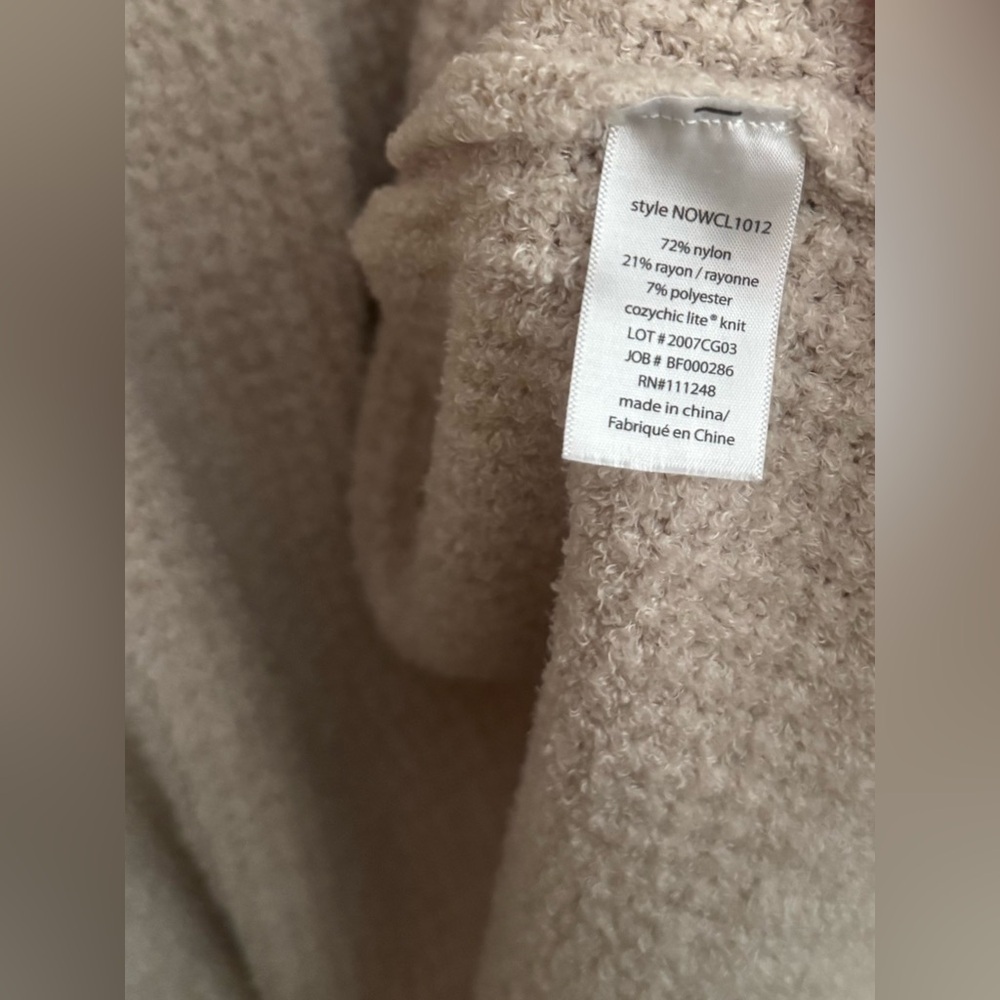 Barefoot Dreams CozyChic Lite Long Weekend Cardigan Women’s Size Large Tan Cozy - Picture 5 of 6